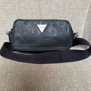 Guess Black Embossed Crossbody Bag